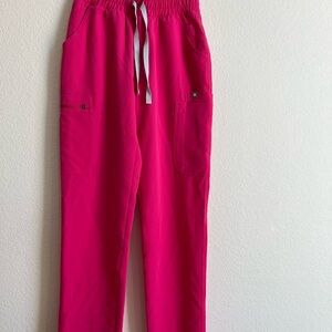 Figs Bright Pink high waisted Pants